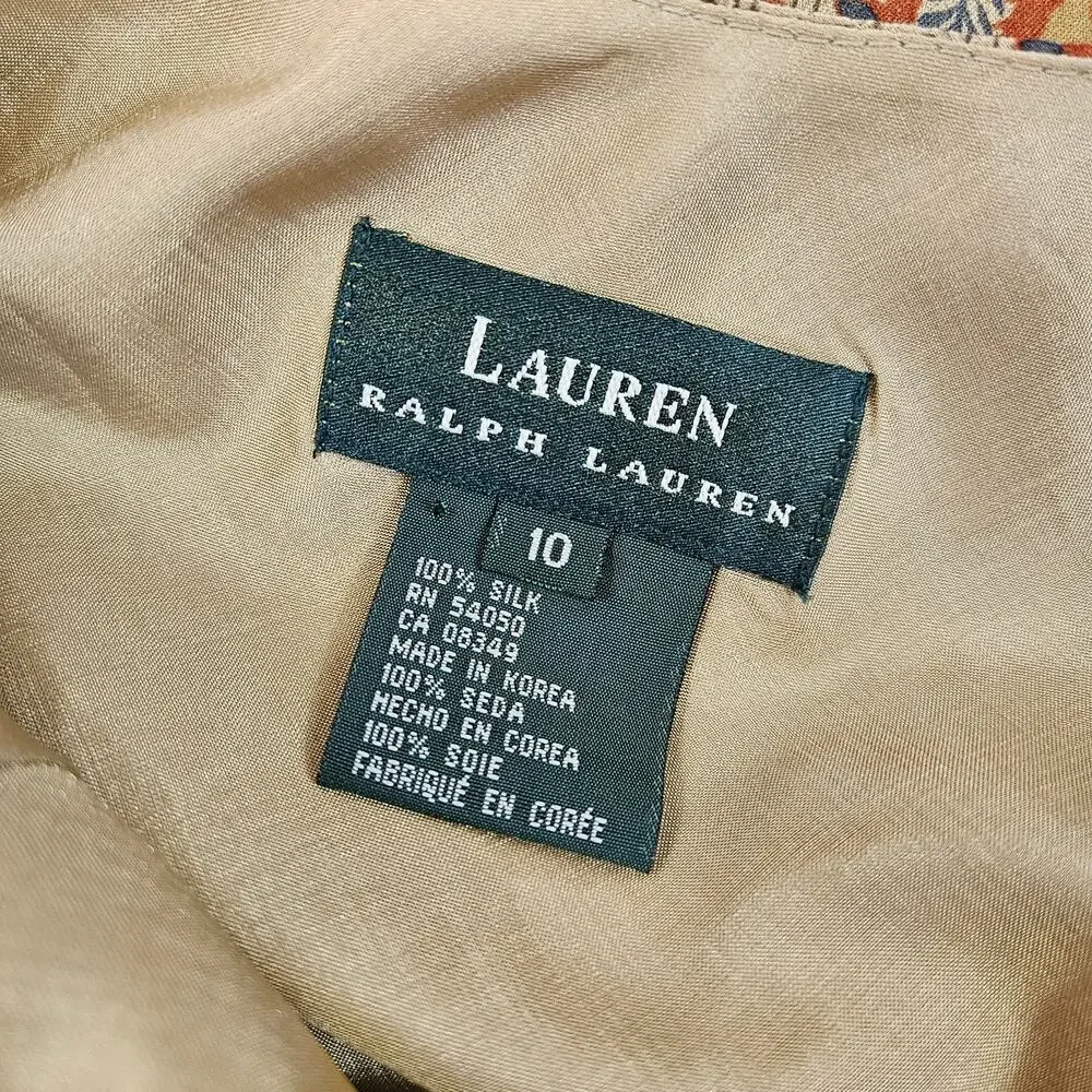 Y2k Silk Ralph Lauren Maxi Dress Halter Fairycore Boho - Size Small - Picture 4 of 8